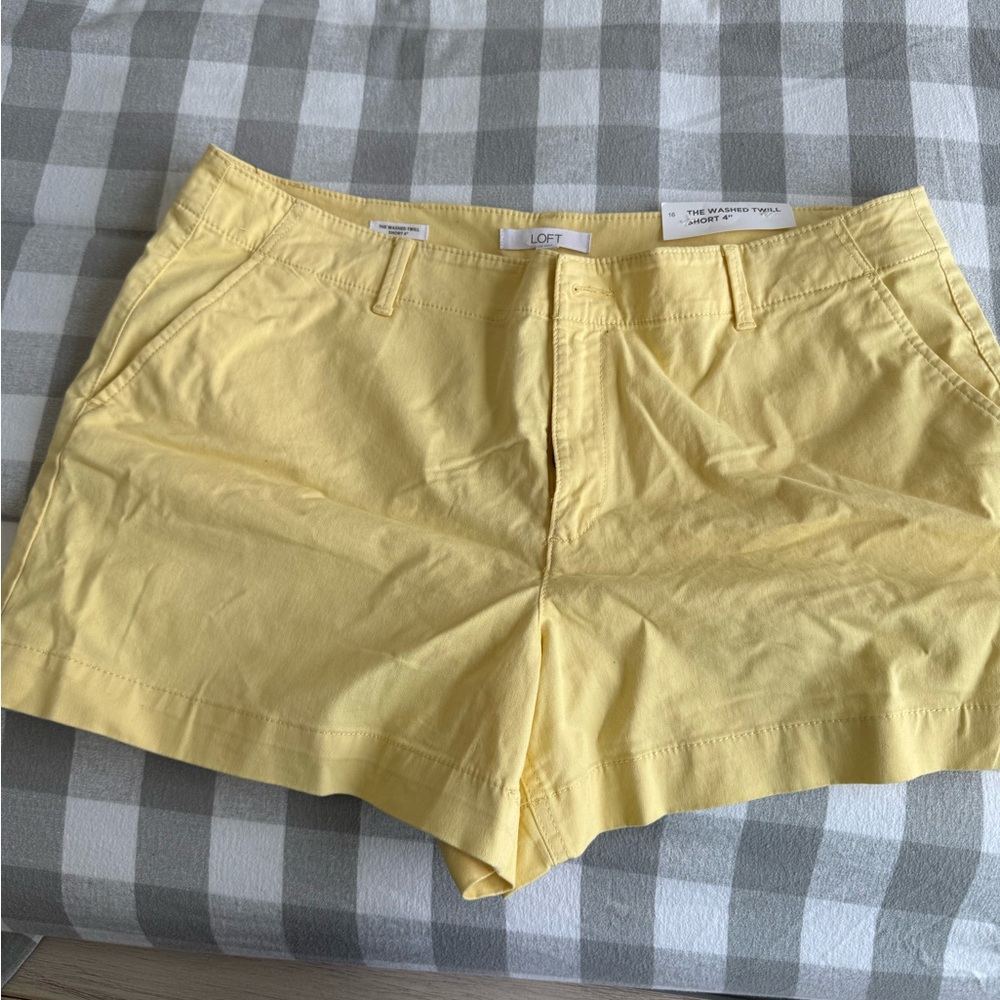 LOFT Yellow Women's Twill Rivera Shorts